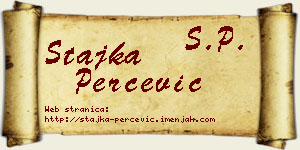 Stajka Perčević vizit kartica